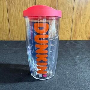 Pink Dunkin' Donuts 16 oz tumbler with lid